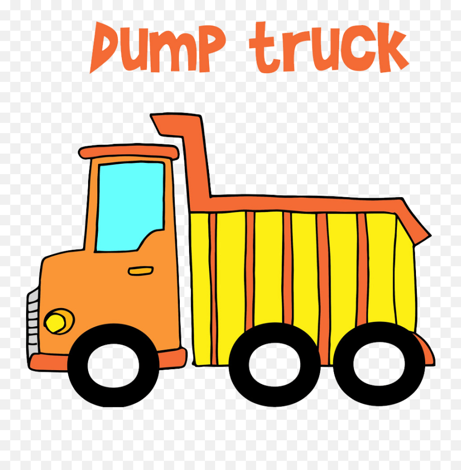 Orange Cartoon Dump Truck Png Transparent - Clipart World Commercial Vehicle,Dumptruck Icon