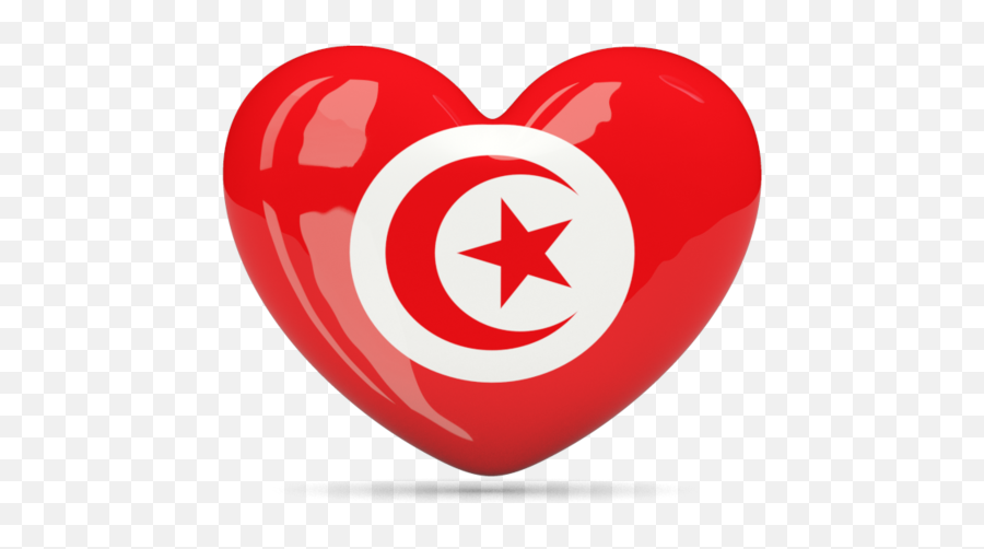 Heart Icon Illustration Of Flag Tunisia - Heart Trinidad And Tobago Flag Png,Heart Icon Circle