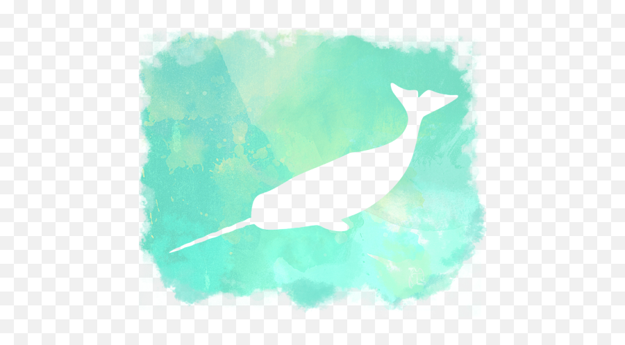 Colorful Watercolor Narwhal Sea Life Coastal Art T - Shirt For Narwahle Transparent Watercolor Png,Narwhal Icon