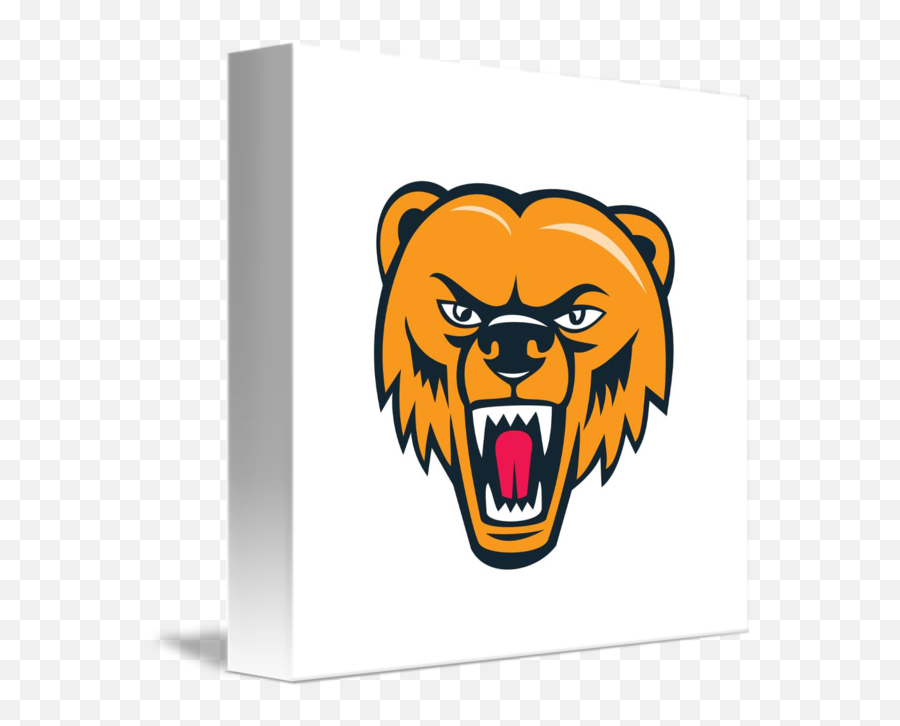 Grizzly Bear Angry Head Cartoon By Aloysius Patrimonio - Bear Head Clipart Png,Bear Head Png