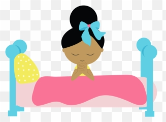 Download Free Girl Praying Sleeping Transparent Image - Kids Before Bedtime Clipart png