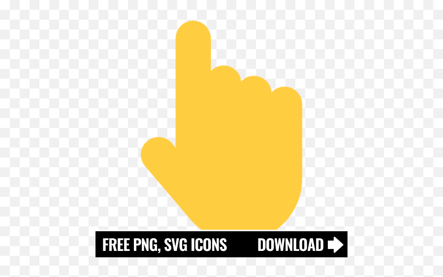 Free Yellow Finger Pointer Icon Symbol Png Svg Download - Language,Hand Pointing Icon