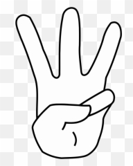 Filehand 3svg - Wikimedia Commons 3 Finger Hand Clip Art Png,Number 3 Png