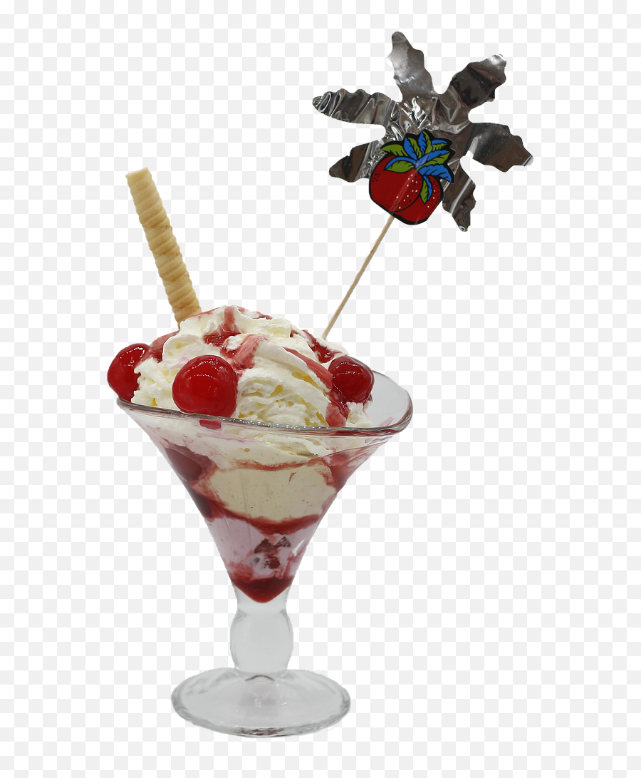 Cup Ice Cream Cherry - Dibujo De Fresas Con Nata Png,Ice Cream Cup Png