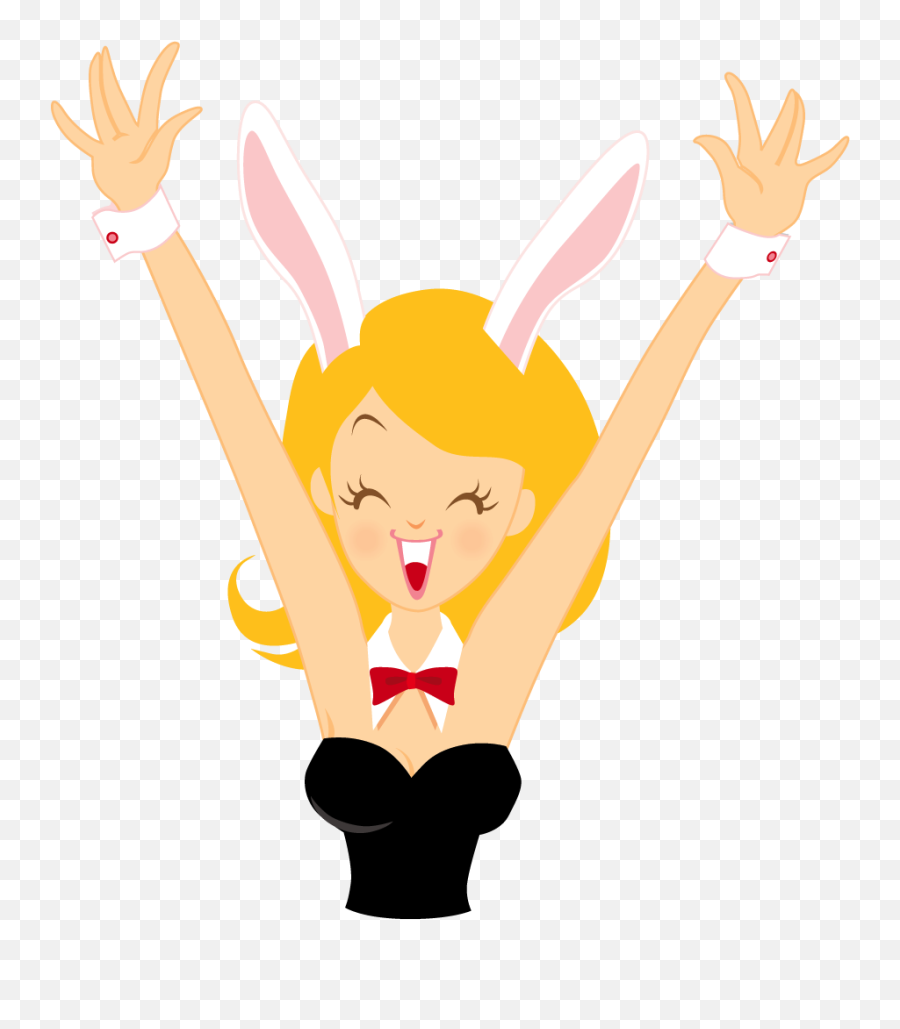Girl In A Bunny Suit Iconset - Happy Girl Png Cartoon,Happy Icon Png