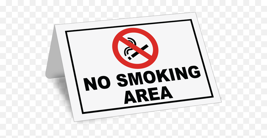 Download No Smoking Area Tent Sign - Transparent No Smoking No Smoking Zone Logo Png,No Sign Png