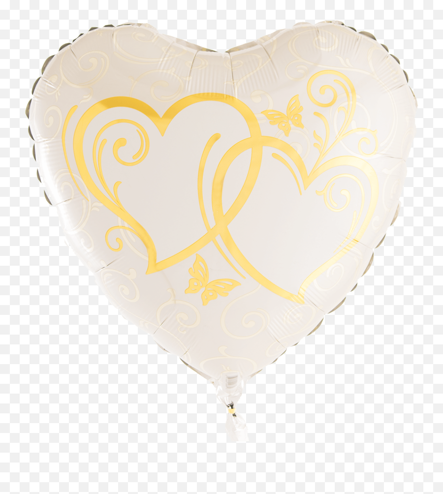 Entwined Gold Hearts Supershape Balloon - Heart Png,Gold Hearts Png
