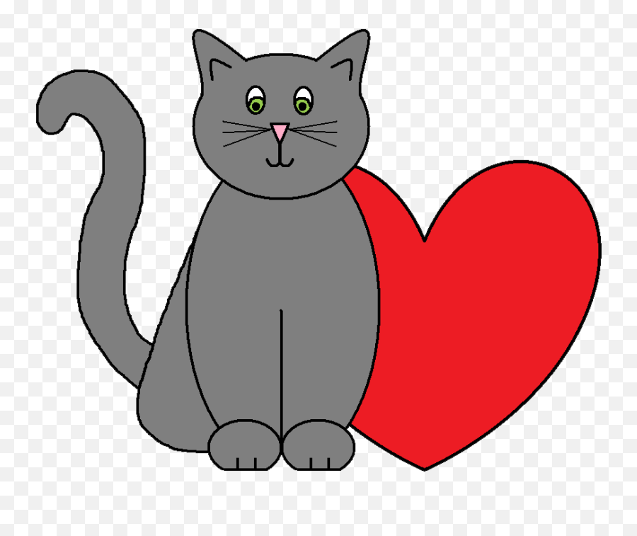 Valentines Day Cats Banner Transparent - Valentine Cat Clipart Png,Cats Transparent