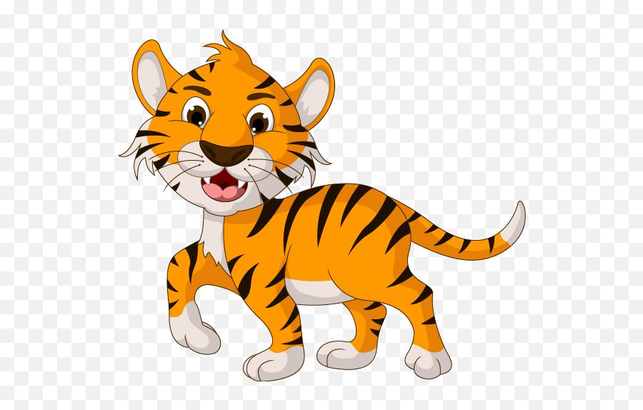 Tiger Cartoon Drawing Illustration - Tiger Cartoon Images Hd Png,Tiger Transparent