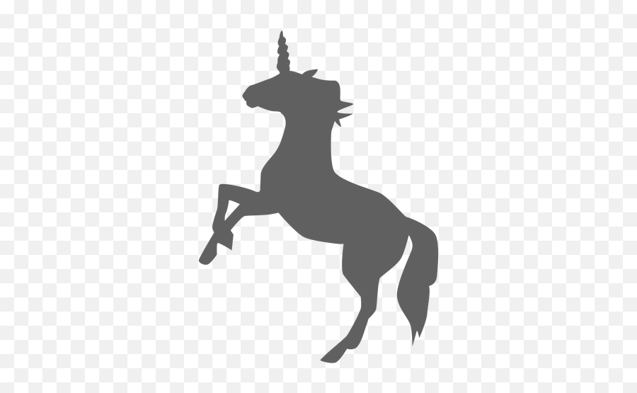 Unicorn Horn Horse Tail Silhouette - Silhouette Png,Unicorn Horn Png