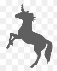 Unicorn Horn Horse Tail Silhouette - png