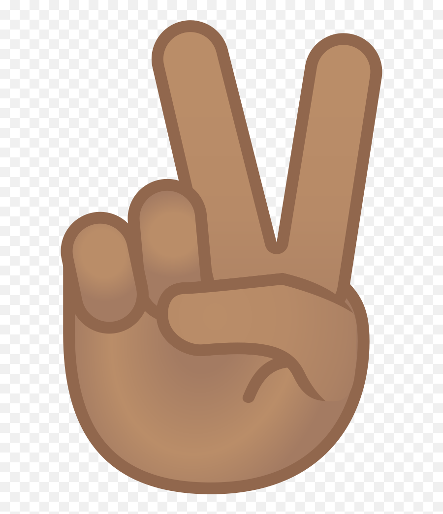Victory Hand Medium Skin Tone Icon Noto Emoji People - Emoji Png,Okay Hand Emoji Png