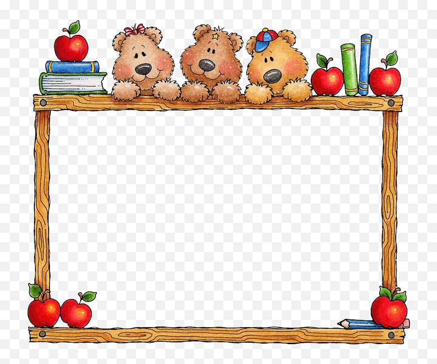 Frame Bear Education Border Clipart Png School