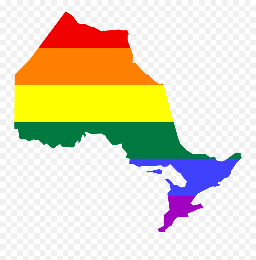 Download Free Png Image - Lgbt Flag Map Of Ontariopng Flag Map Of Ontario,Lgbt Flag Png
