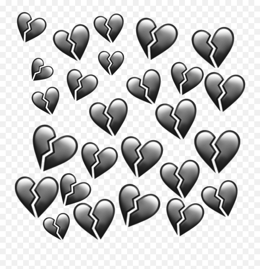 Black Heart Hearts Sticker By Ryan Hethey Png