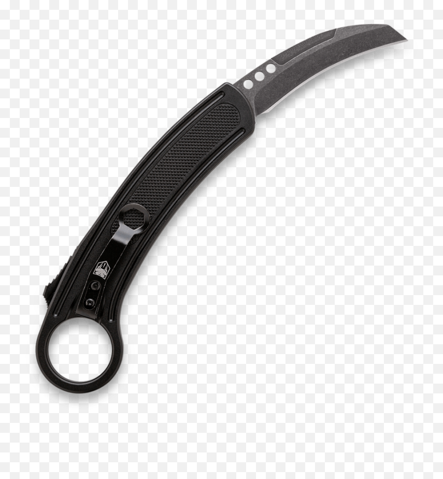 Karambit Black With D2 Stonewash Blade Png Hand Knife