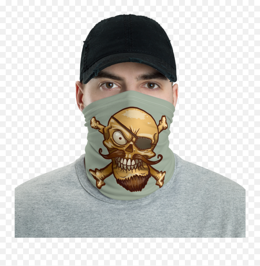New Pirate Skull Protective Face Mask Bandanna Scarf Neck Gaiter Headwear Headband Hair Cover Mouth Nose Scarves - Funny Beard Face Mask Png,Pirate Skull Png