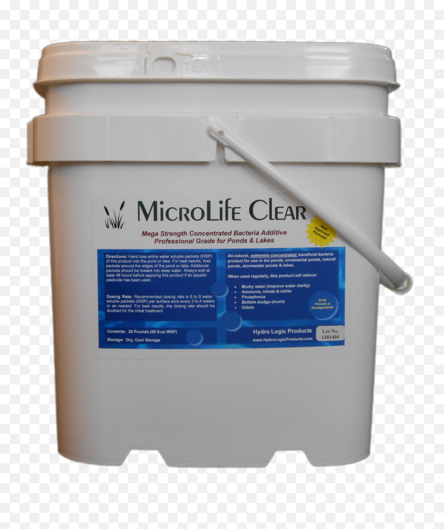 Microlife Clear Pond Bacteria 25 Lb - Waste Container Png,Bacteria Transparent