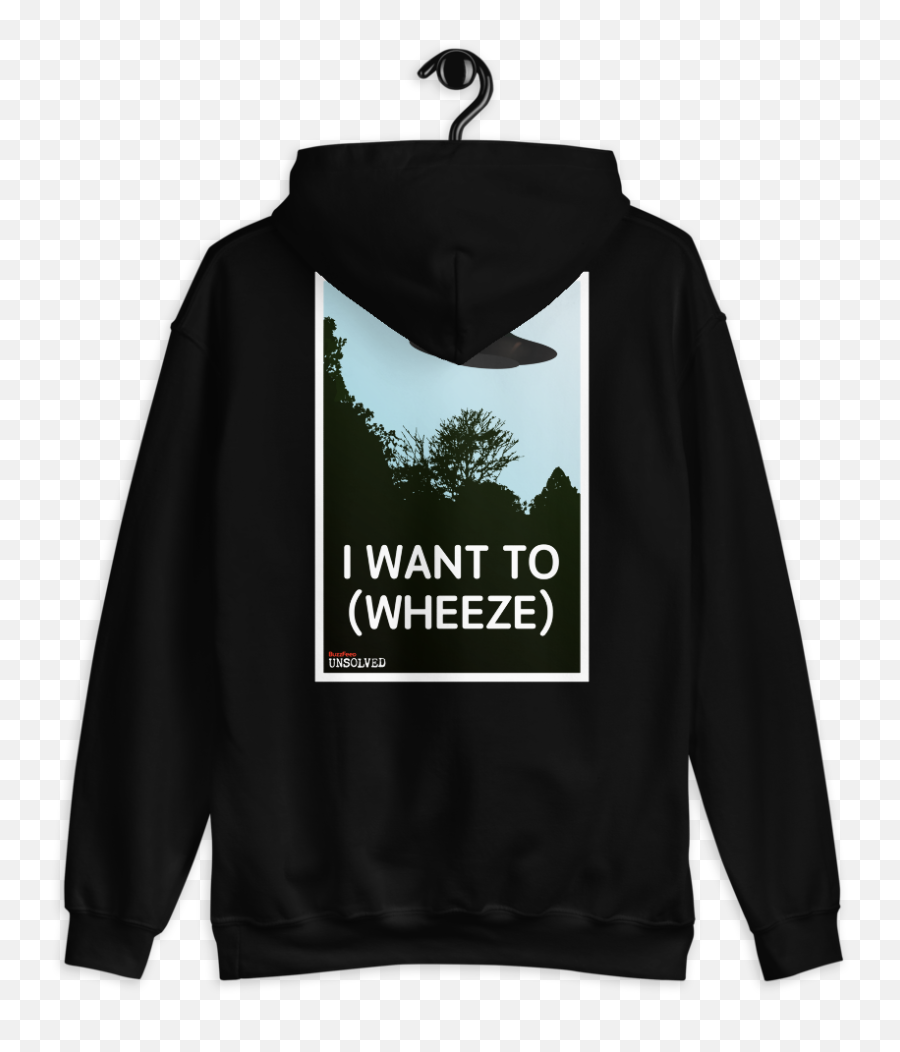 Buzzfeed Unsolved I Want To Wheeze Two Sided Hooded Sweatshirt - Buzzfeed Unsolved Hoodie Png,Buzzfeed Png