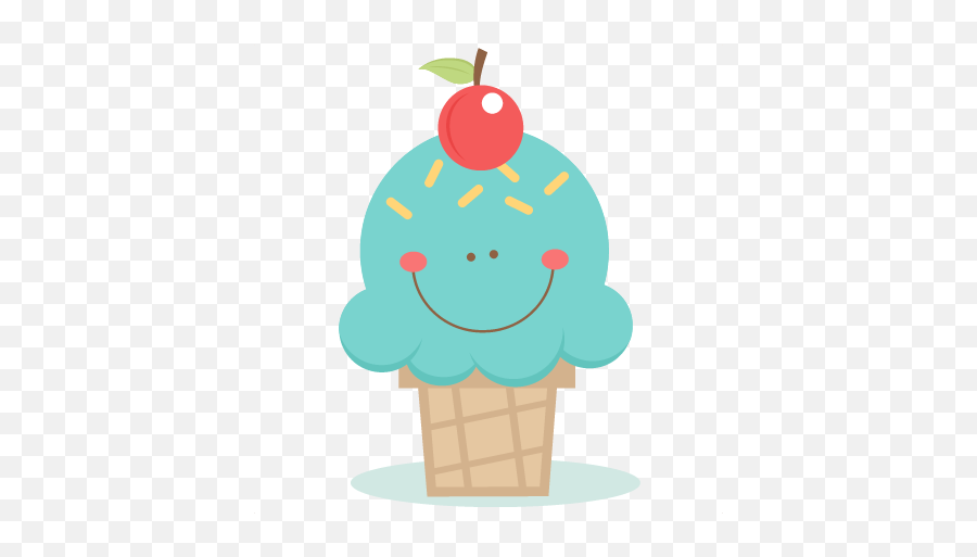Cute Ice Cream Cone Svg Scrapbook Cut File Clipart - Cute Ice Cream Cone Clip Art Png,Ice Cream Clipart Png