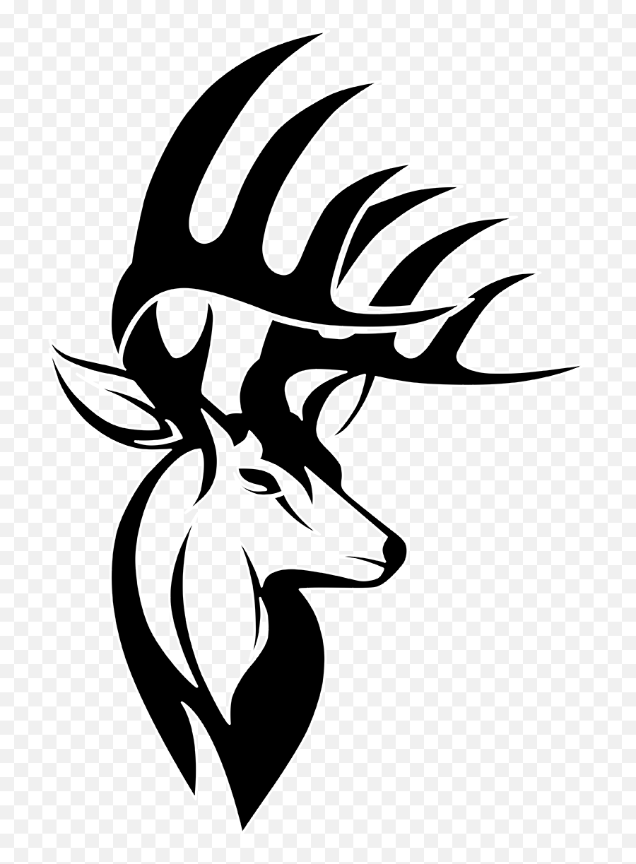 Decal White - Deer Logo Black And White Png,Milwaukee Bucks Logo Png