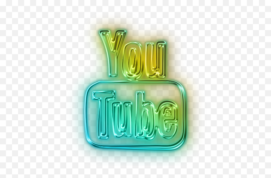 Youtube Music Socialmedia Neon Glowing - Youtube Logo For Picsart Png,Youtube Music Logo Png
