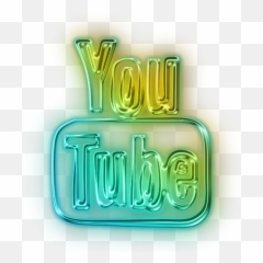 Youtube Music Socialmedia Neon Glowing - Logo For Picsart png