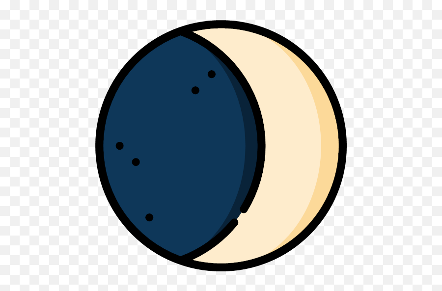 Lineal With Color Moon Phase Icon Png