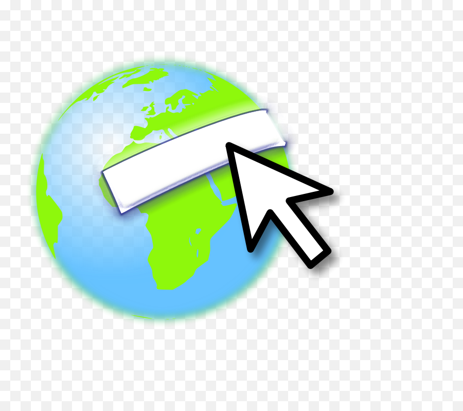 Earth Logo With A Mouse Pointer Vector Image Free Svg Png