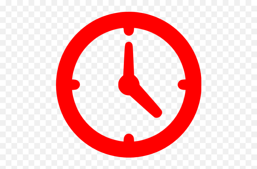 Red Clock Icon - Icon Png,Clock Icon On Iphone