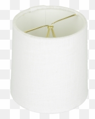 White Linen Mini Drum Shades For Chandeliers - Free Shipping Clip On Lamp png