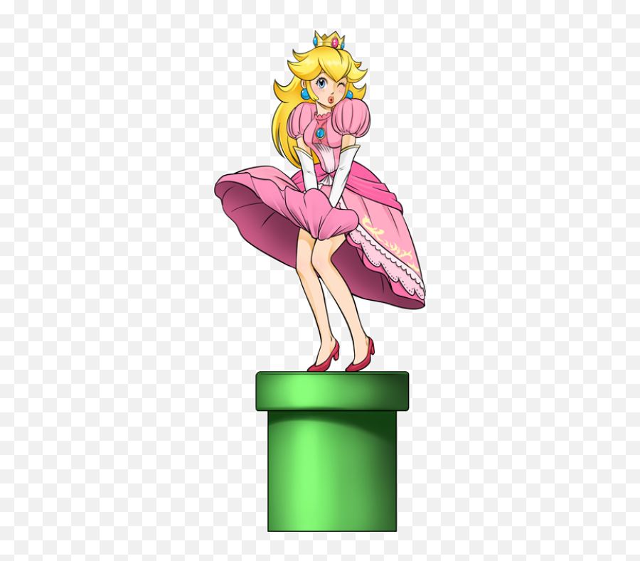 Parody Of Super Mario Eren Yeager And Statue Liberty - Princess Peach Monroe Png,Princess Peach Icon