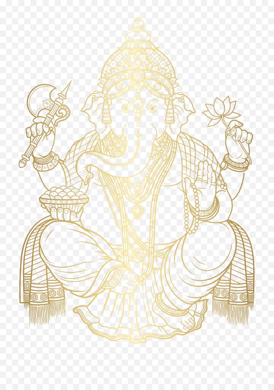 Download Ganesh Head Clipart Png - Gold Ganesha Clip Art,Ganesh Png