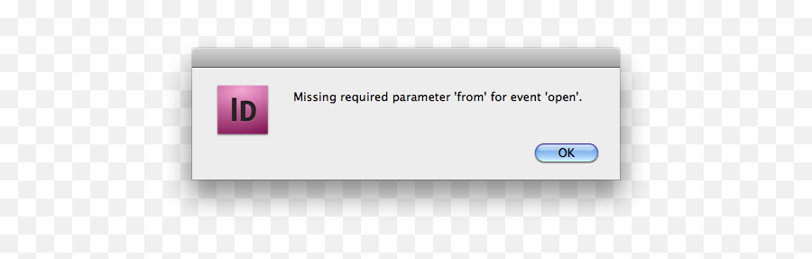 Solved Missing Required Parameter U0027fromu0027 For Event U0027open - Dot Png,Indesign Cs3 Icon