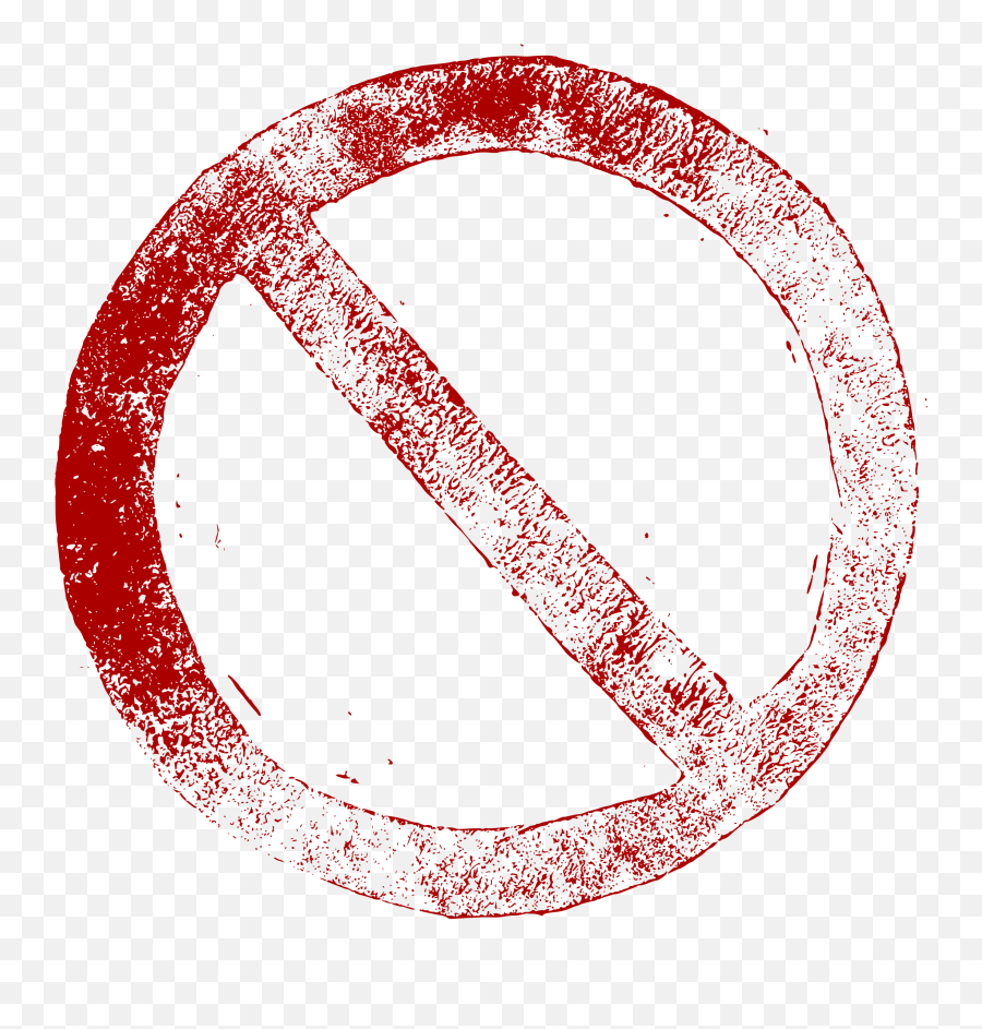6 Red Grunge Prohibition Sign Png Prohibited