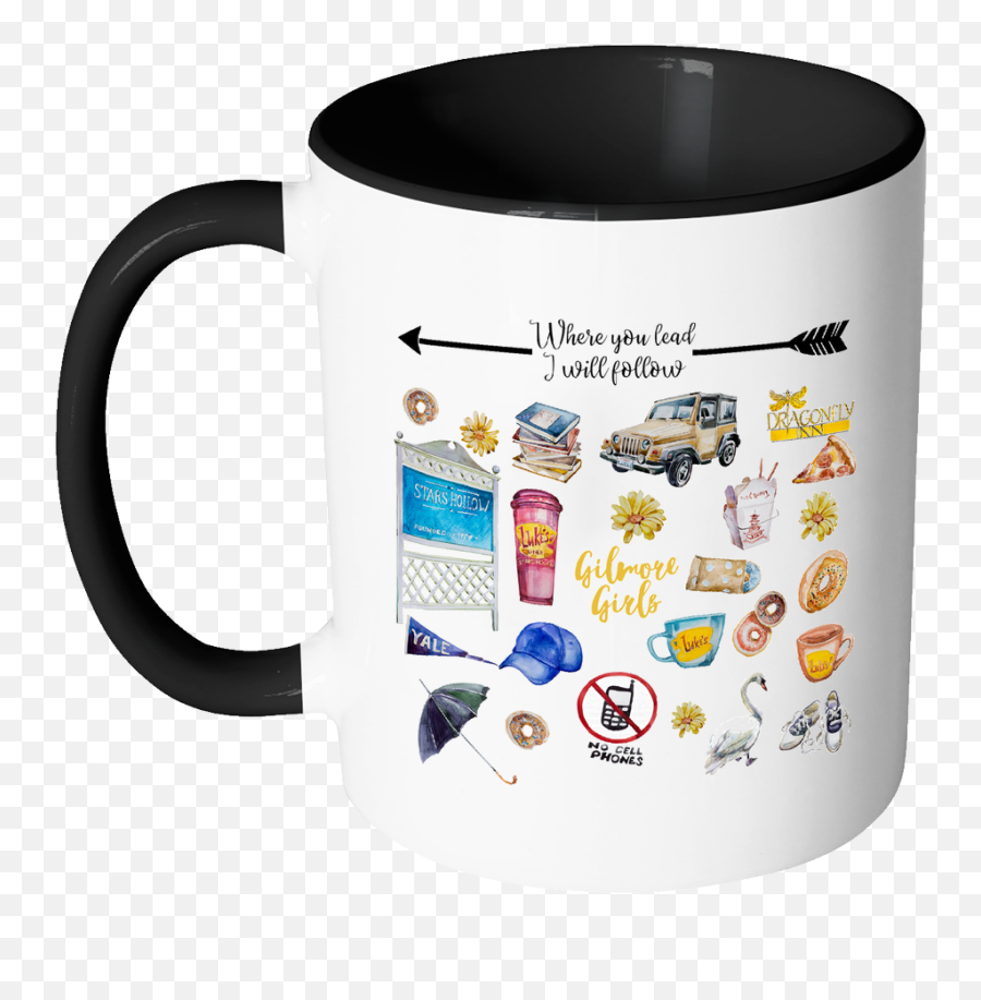 Gilmore Girls Icons Color Accent Coffee Mug Your Choice Of - Supreme Mug Png,Religious Icon Prints