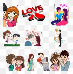Download Couple Love Romance Sticker Wastickerapps Lovely - Romantic Cute Sticker Love Png,Icon Lucu Android