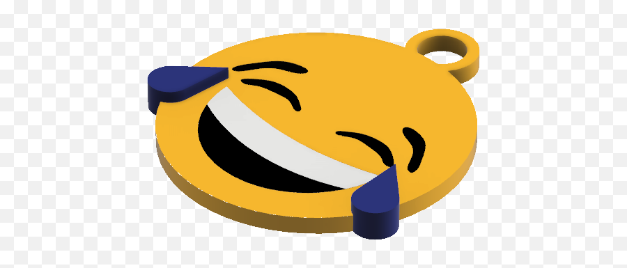 Laughingcrying Emoji Keychain By Benpomeroy9 - Thingiverse Smiley Png,Cry Emoji Png
