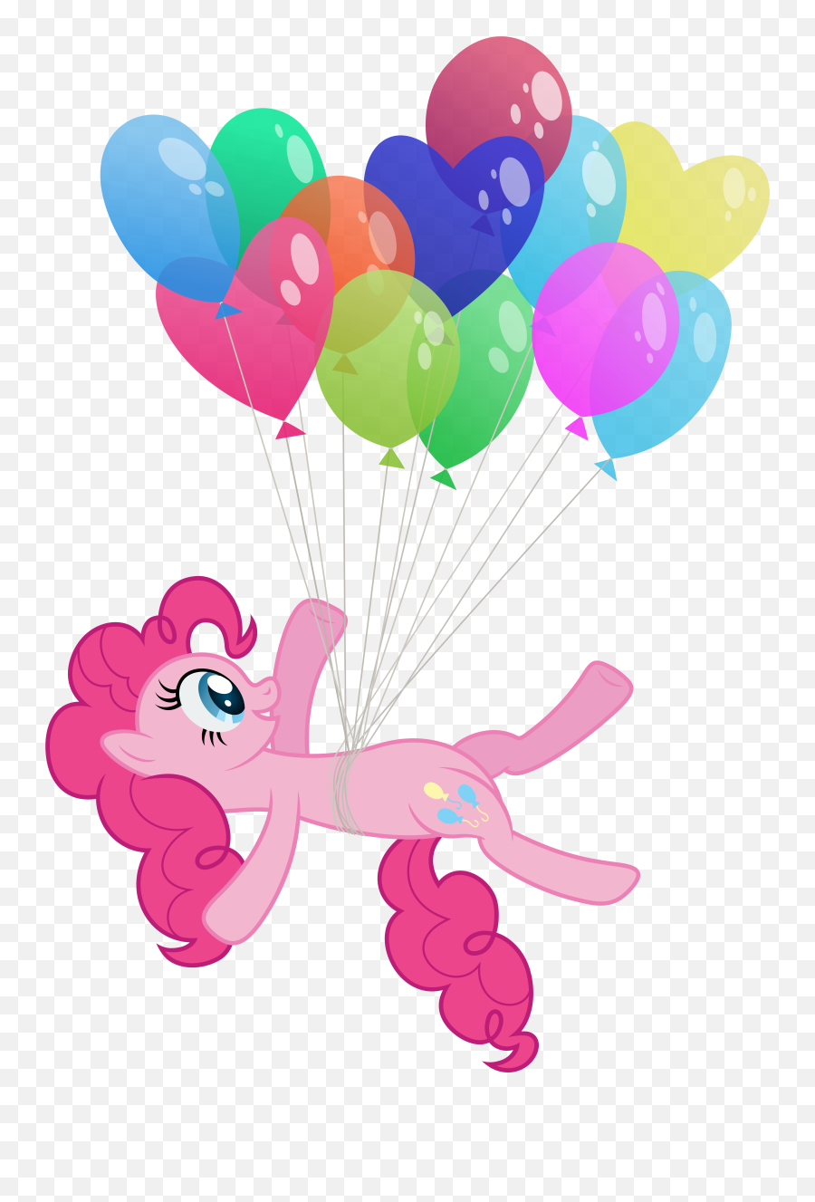 Download Hd Pinkie Pie Rarity Twilight Sparkle Rainbow Dash - Little Pony With Balloons Png,Little Pony Png