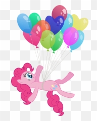Download Hd Pinkie Pie Rarity Twilight Sparkle Rainbow Dash - Little Pony With Balloons Png,Little Pony Png
