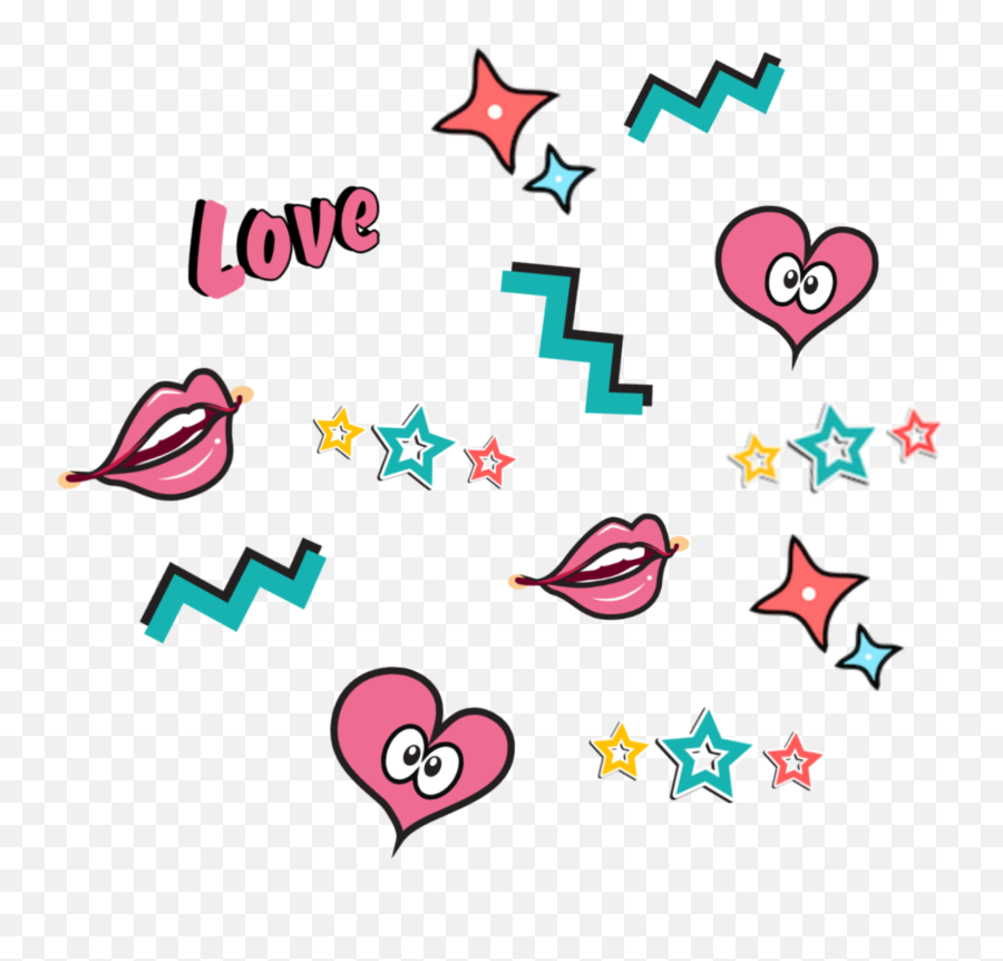 Heart Cute Multicolor Pink Confetti - Clip Art Png,Pink Confetti Png