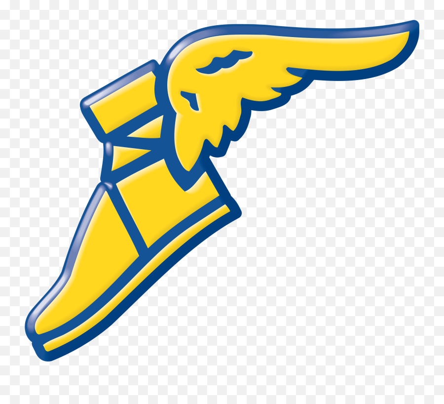 Yellow Shoe With Wing Logo - Goodyear Tire And Rubber Company Png,Wings Logo