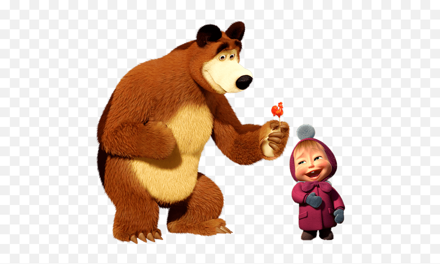 Masha Rooster Lolly Transparent Png - Masha And The Bear Png Vector,Masha And The Bear Png
