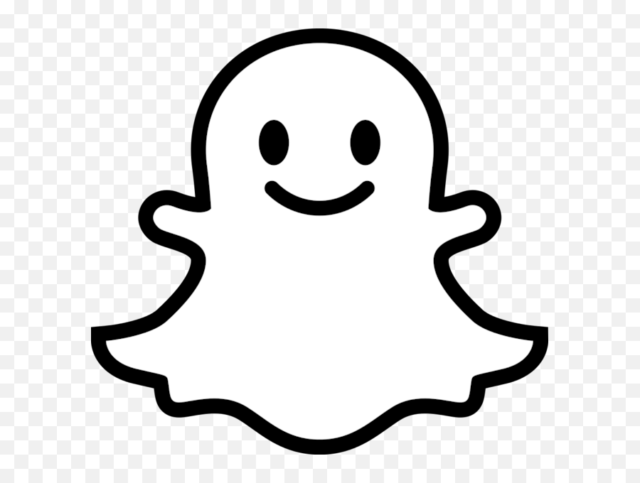Tumblr Transparent Snapchat Ghost - Snapchat Black And White Logo Png,Snapchat Ghost Transparent
