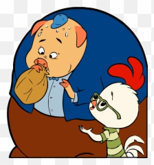 Chicken Little And Pig Clipart Png - Duck