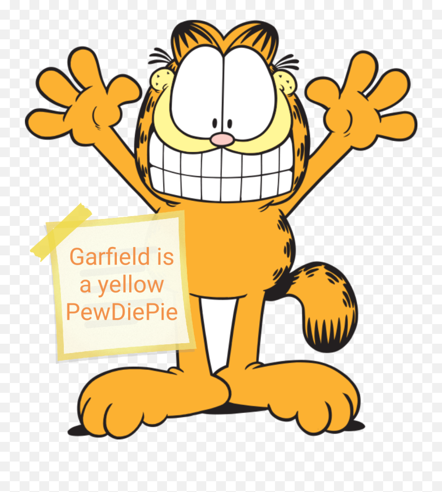 Download Garfield Is A Yellow Pewdiepie - Cartoon Garfield Can T It Be Friday Already Png,Garfield Png