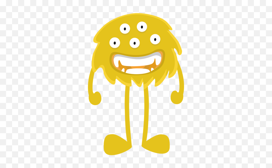 Monster Hairy Eye Flat - Transparent Png U0026 Svg Vector File Happy,Monster Mouth Png