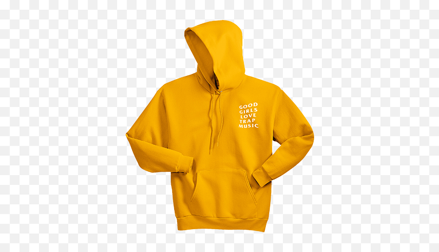 Download Yellow Hoodie With Small White Logo Front Big Png Sweatshirt