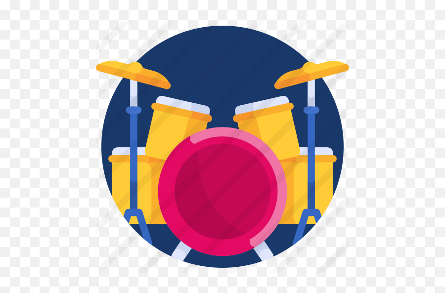 Drum Set - Free Music Icons Drums Flat Icon Png,Drum Set Transparent Background