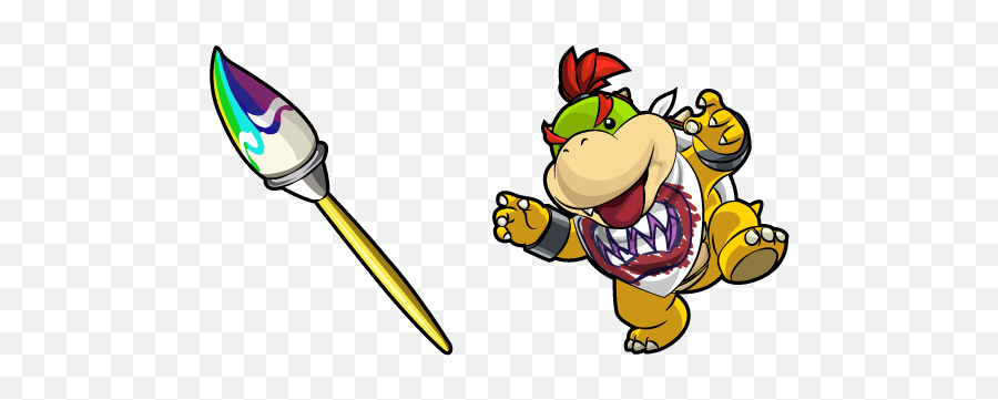 Super Mario Bowser Jr - Bowser Jr Magic Paintbrush Png,Bowser Jr Png